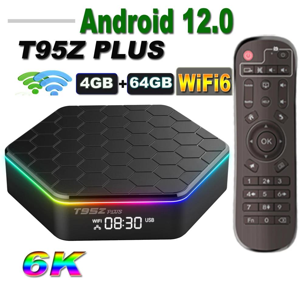 T95Z PLUS ۷ι ̵ ÷̾ TV ڽ, ȵ̵ 12, 4K  ھ  H618 RAM, 2GB, 4GB ROM, 64GB, 32GB, 16GB, 2.4G, 5G  6, BT5.